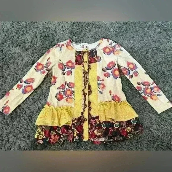 MATILDA JANE Friends Forever Elliott Tunic Top Long Sleeve Shirt Cardigan Size 4 - Picture 1 of 4